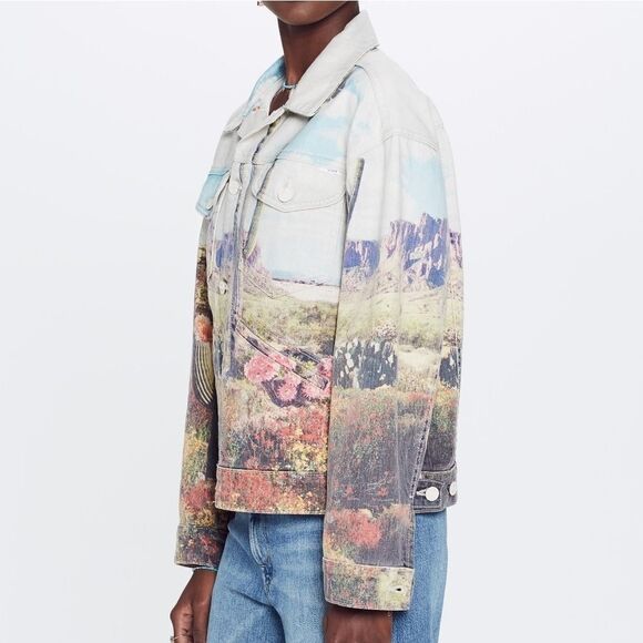 Mother Denim Jacket Anthropologie Revenge on Superstition Mountain Coat SZ L - Picture 3 of 5